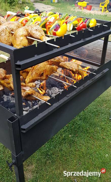 Grill węglowy z napędem 2 poziomy obrotowe i Pogwizdów sprzedam