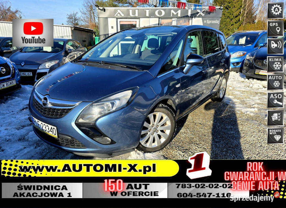 Opel Zafira 20D 165 l Cosmo l Gwarancja w auta kurtyny powietrzne Świdnica