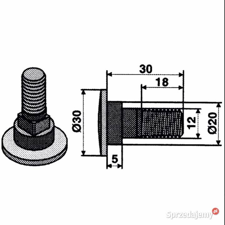 Śruba nożyka z nakrętką KT56785000 KT56403000 Części zamienne Biała Podlaska