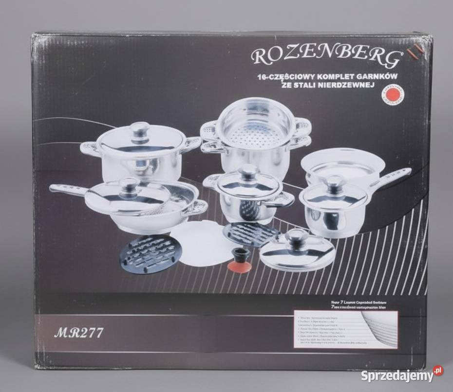 Garnki Rozenberg 16 el z termometrem łódzkie Łódź