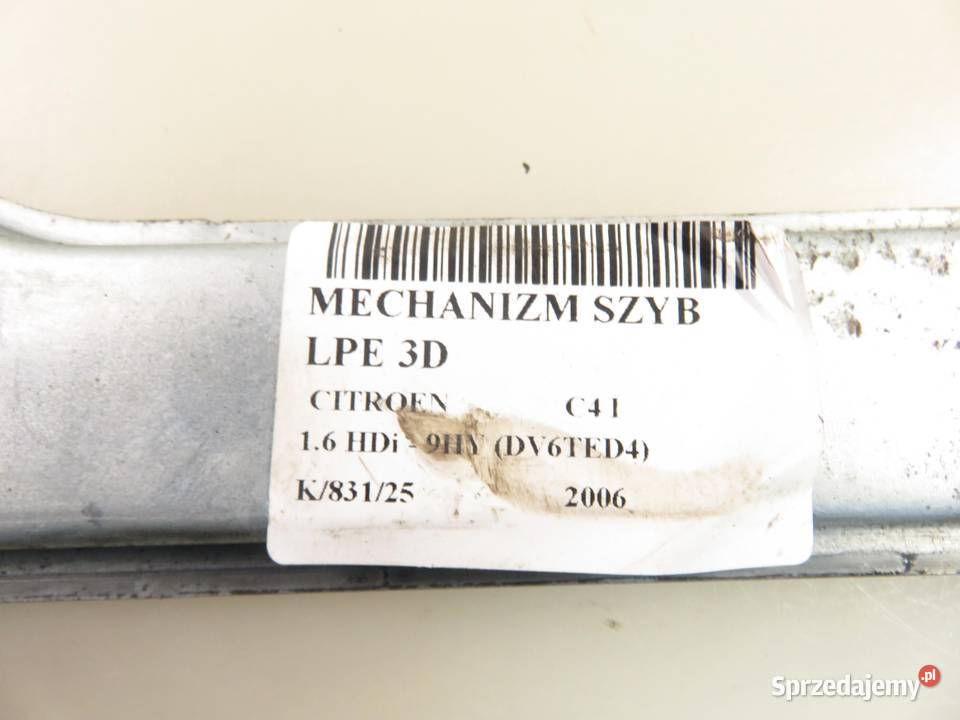 PODNOŚNIK SZYBY LEWY PRZEDNI 3D CITROEN C4 I Mechanizmy opuszczania szyb