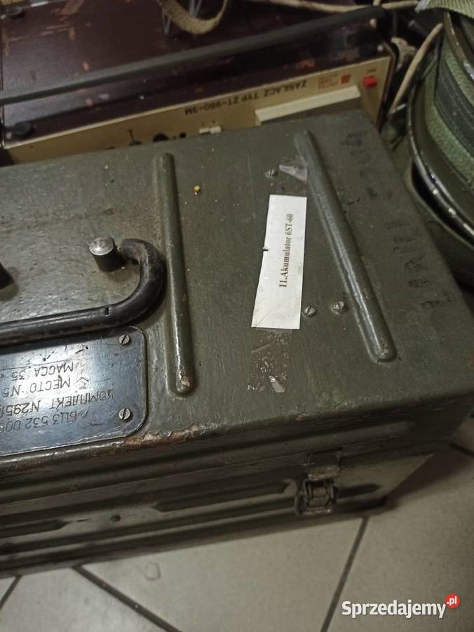 Akumulator 6ST60 wojskowy radiostacji sprzętu Militaria łódzkie Skierniewice