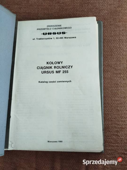 Katalog części zamiennych MF 255 oryginalny Lublin
