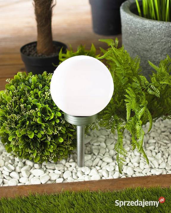 10 SZTUK Lampa ogrodowa solarna kula biała 15 z Kraków