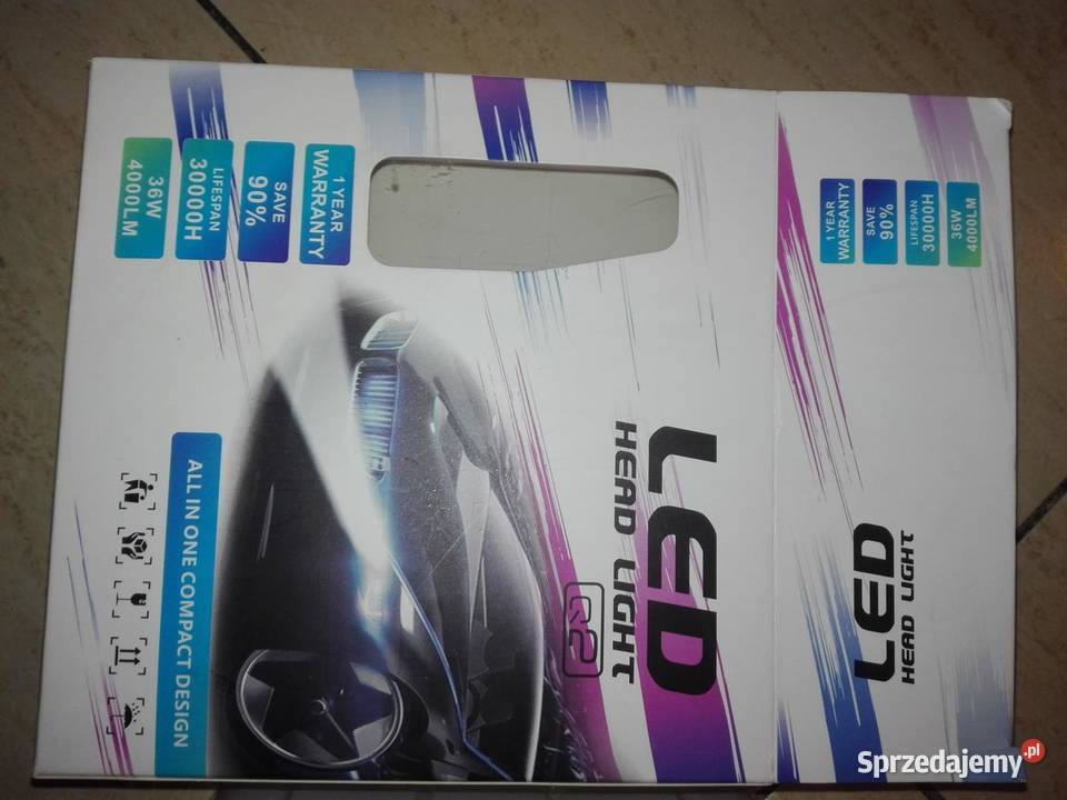 LED H4 DŁUGIE KRÓTKIE SLIM 12V 35W 4300K 6200K śląskie Bielsko-Biała