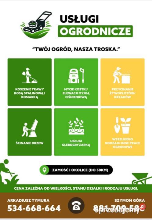 Usługi ogrodnicze Zamość i 50 lubelskie