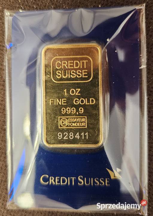 sztabka złota imitacja 1 uncja CREDIT SWISS Warszawa sprzedam