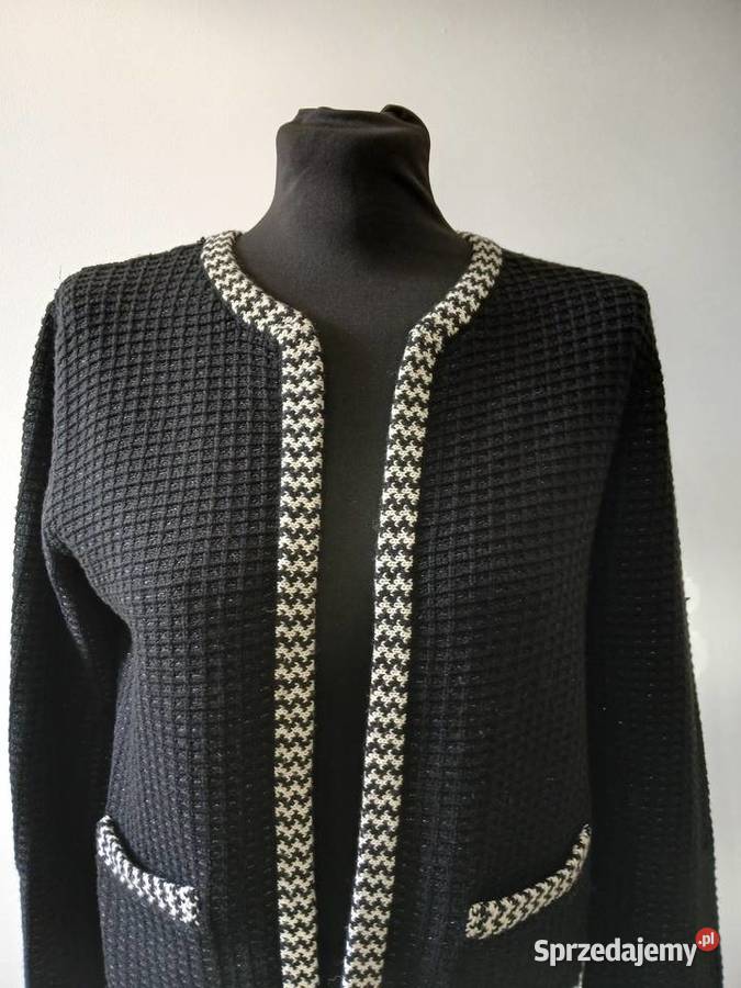 Sweter damski czarny biały bolerkokardigan Moda i Styl świętokrzyskie Kielce
