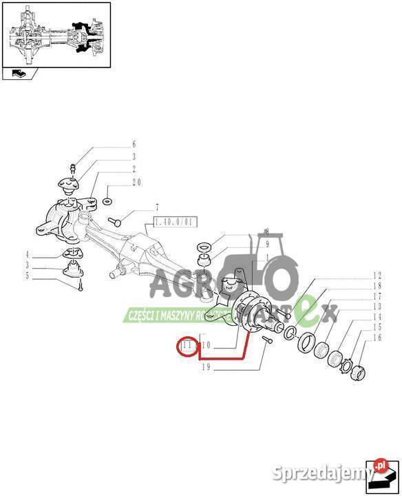 5126631 czop piasta koła Case Holland Styer New Holland Części zamienne Wichrów