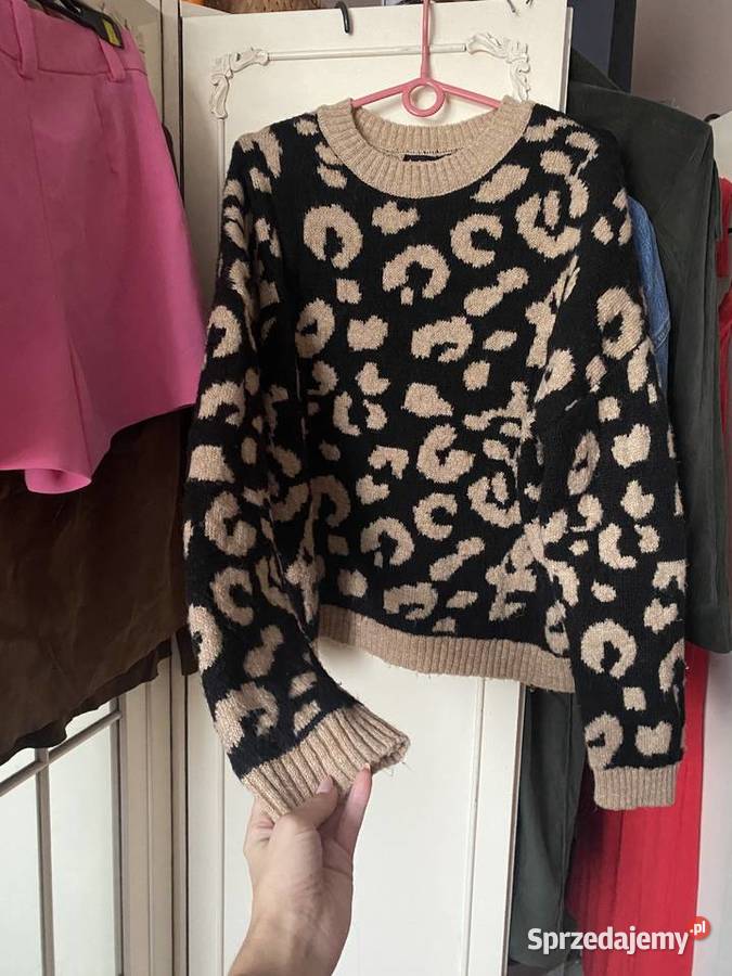Sweter Stradivarius zwierzęcy wzór gruby S Rozmiar 36(S) małopolskie