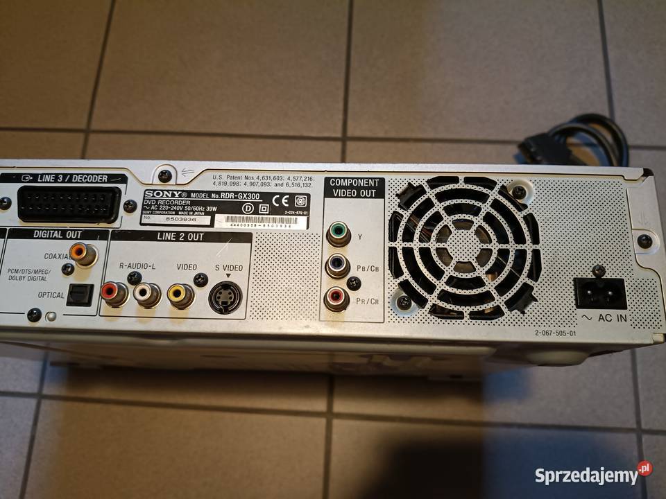 SONY DVD RECORDER RDR GX 300 Ostrów Mazowiecka
