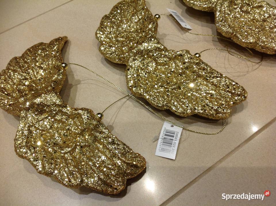 Skrzydła Anielskie Złote Brokatowe Styropianowe lubuskie Nowa Sól