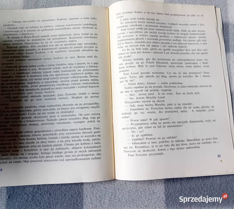 Guy de Maupassant Baryłeczka Naszyjnik KAW 1988 Koźminek sprzedam
