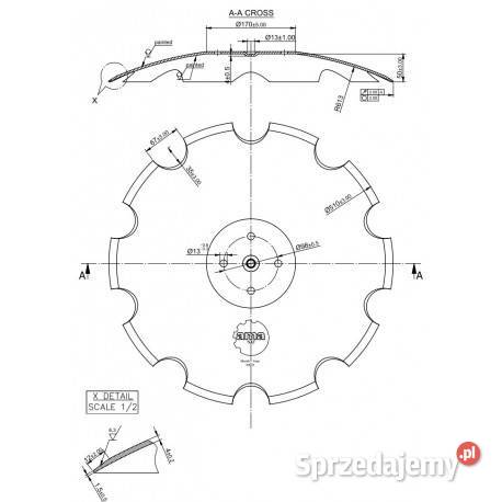 Talerz do agregatu talerzowego zębaty 510 mm 4