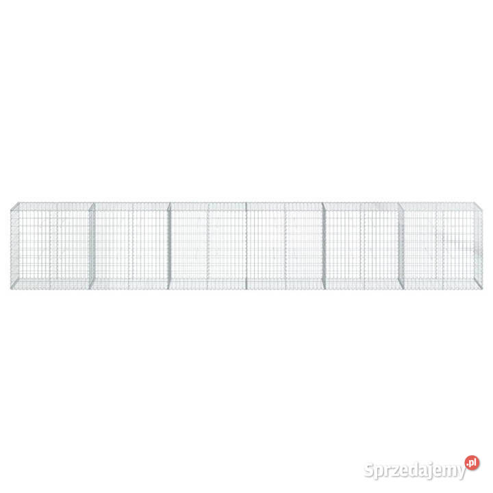 Kosz gabionowy z pokrywą 600x50x100