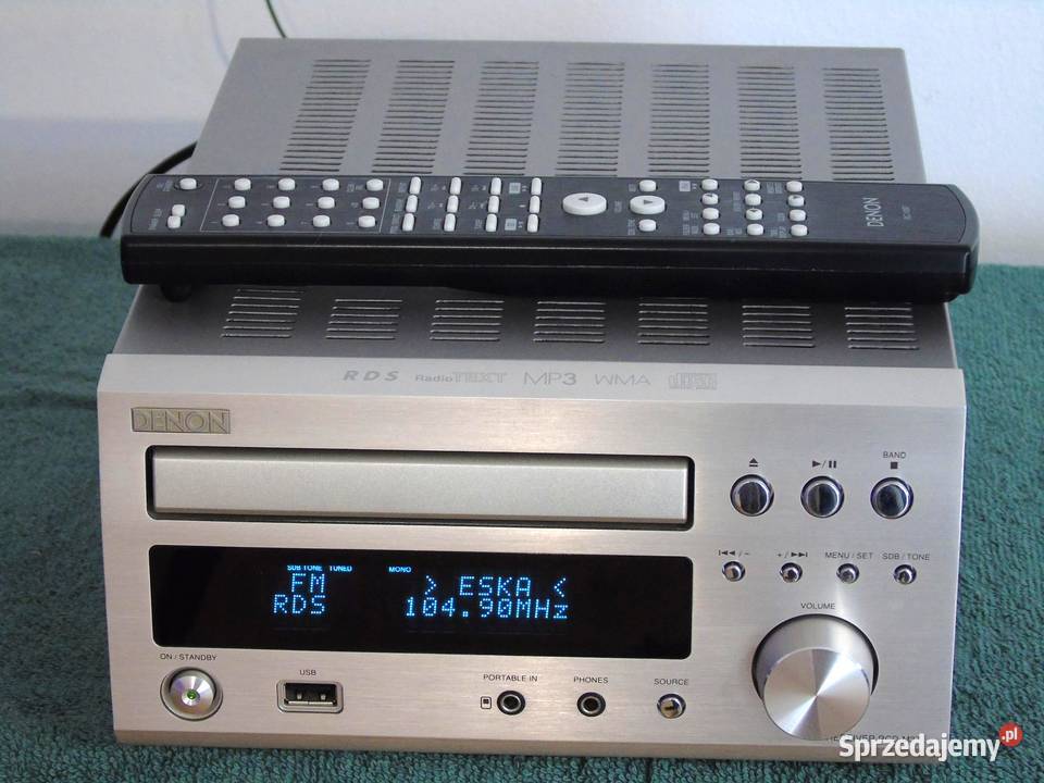 Śliczna wieża Denon RCDM37 pilot USB mp3 CD Rds Jasło