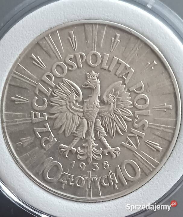 10 J Piłsudski 1938 r 1 piękne rzadkość Numizmatyka Konin