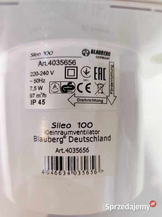 Wentylator łazienkowy Blauberg SILEO 100 Warszawa sprzedam