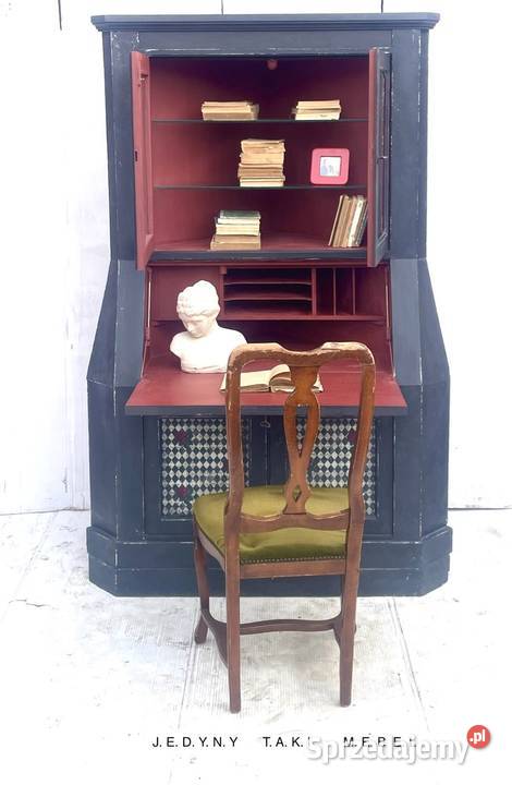 Sekretarzyk z witrynką vintage shabby chic Przeworsk