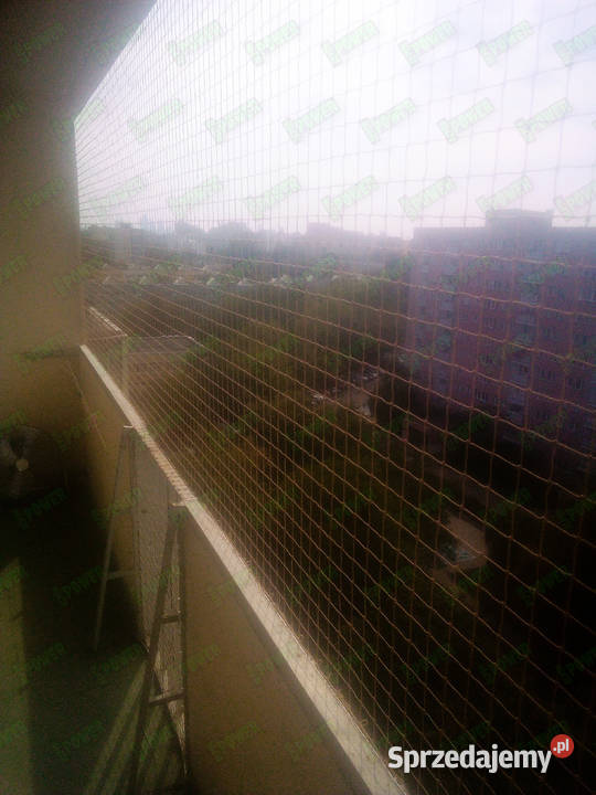 Siatka na balkon montaż BEZINWAZYJNY Warszawa usługi dla zwierząt