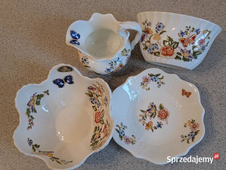 ZESTAW KAWAHERBATA Porcelana Aynsley Garden 21 Piła