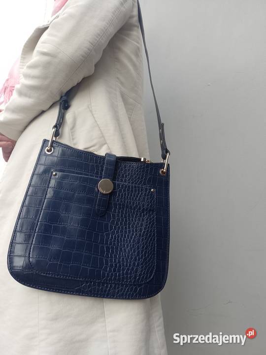 Granatowa torebka na ramię z Londynu listonoszka Kraków