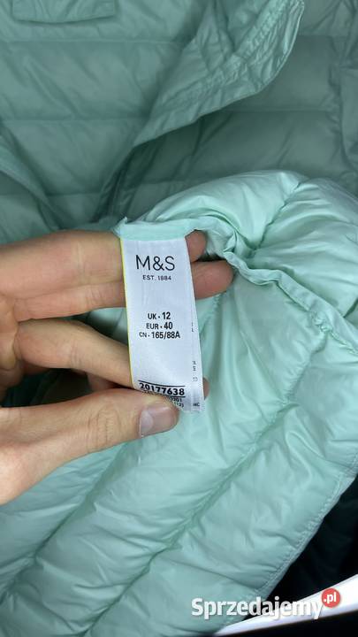 kurtka pikowana jesienna z kapturem Marks zielony Kurtki i płaszcze Piotrków Trybunalski