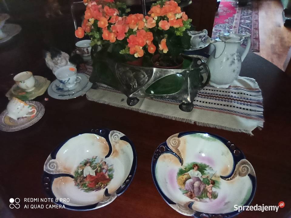 Patera ze scenką Piknik
w lustrze misa z ażurem Porcelana i szkło Gdańsk