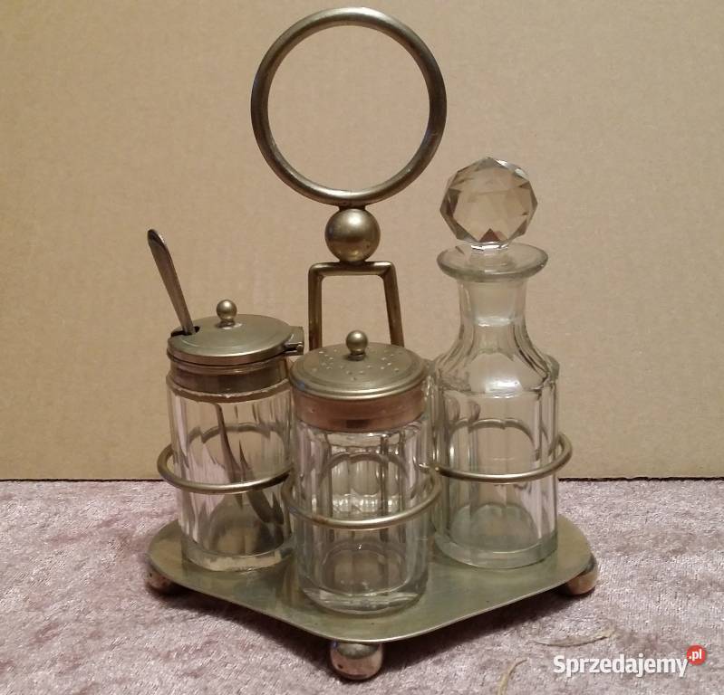 Kabaret stary angielski EPNS cięte szkło Kraków sprzedam