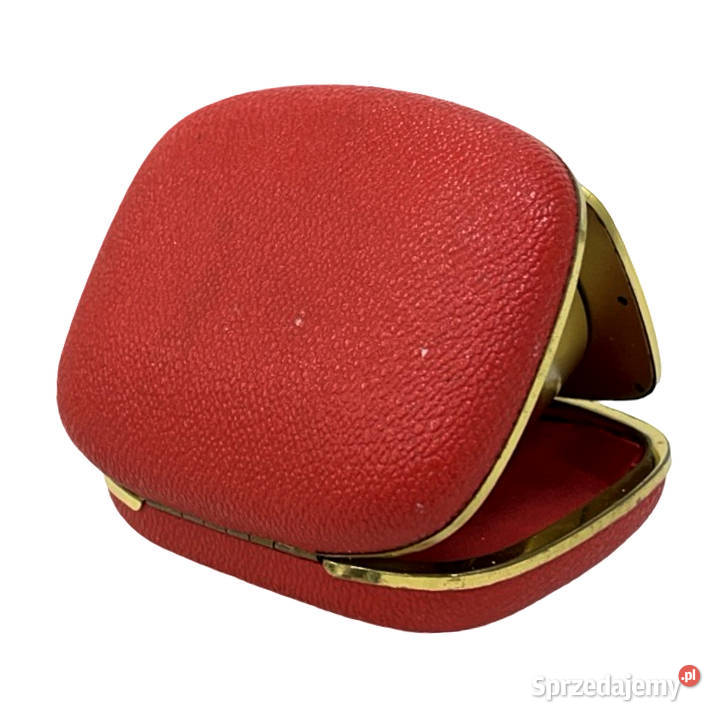 Vintage budzik podróżny EUROPA lata czerwony mazowieckie