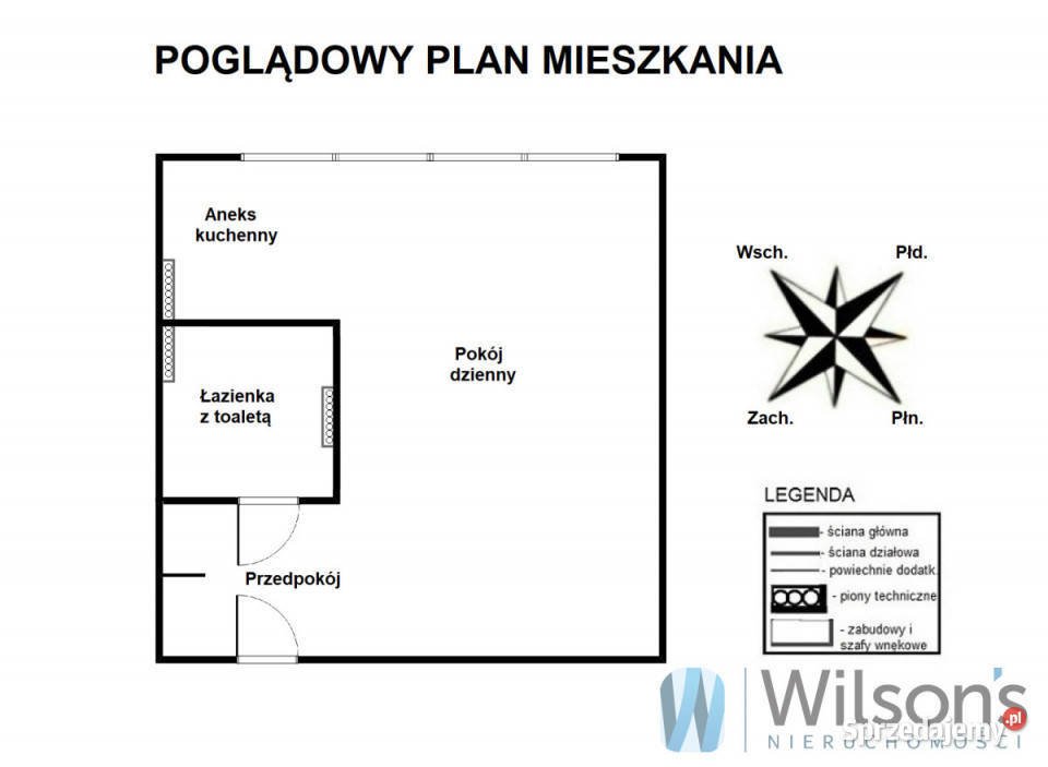 Mieszkanie Warszawa Ciasna 23m2 1 pokój