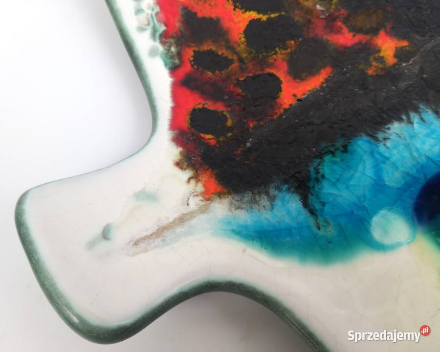 Patera ceramiczna ryba dekoracja fat lava Janaky Bronisze