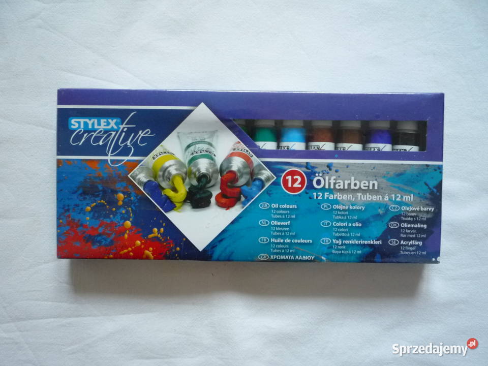 Farby olejne 12 kolorów tuba 12ml Stylex zachodniopomorskie Szczecin