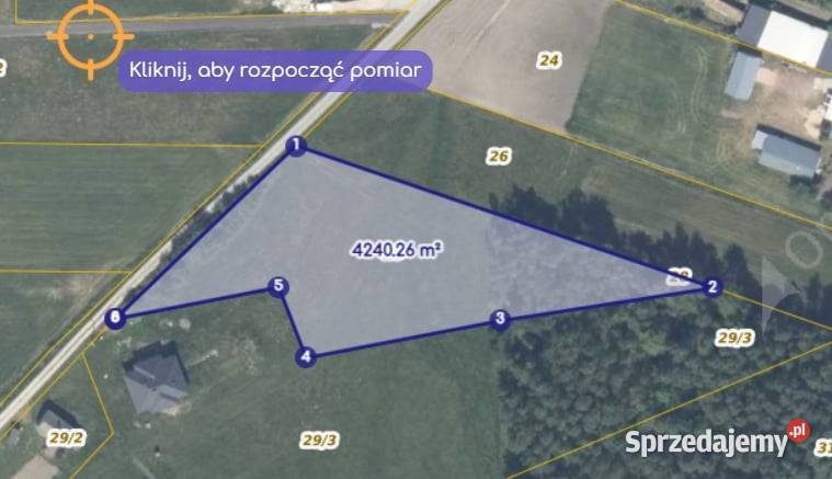 Sprzedam działkę prąd Sprzedaż