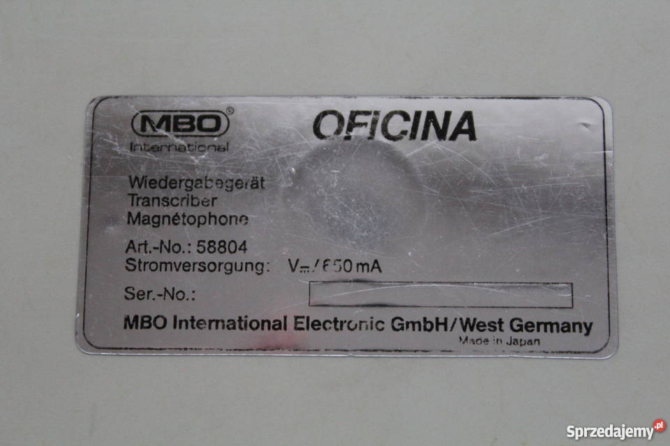 Magnetofon na mini kasety MBO OFICINA Magnetofony sprzedam