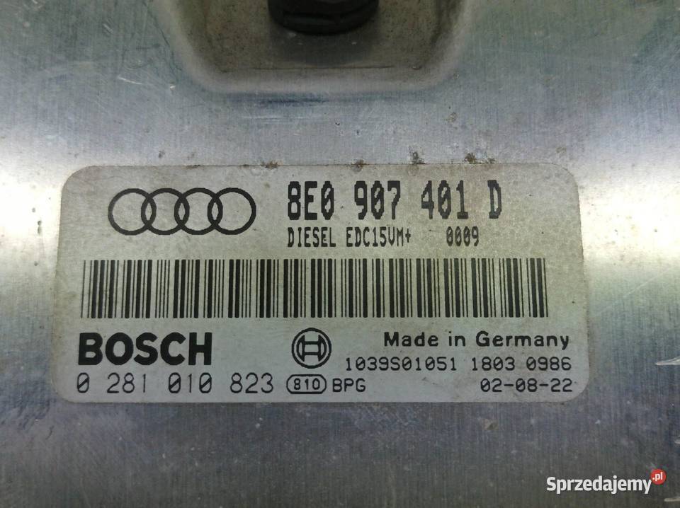 STEROWNIK SILNIKA 8E0907401D 0281010823 Audi A4 Rok produkcji 2002