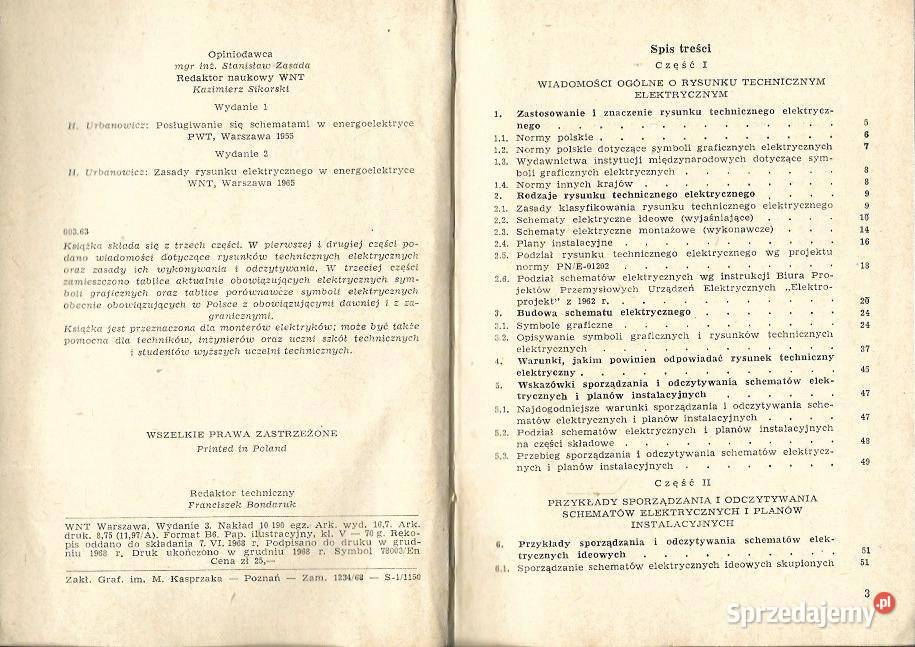 Zasady rysunku elektrycznego Urbanowicz Sapiński kujawsko-pomorskie Osięciny