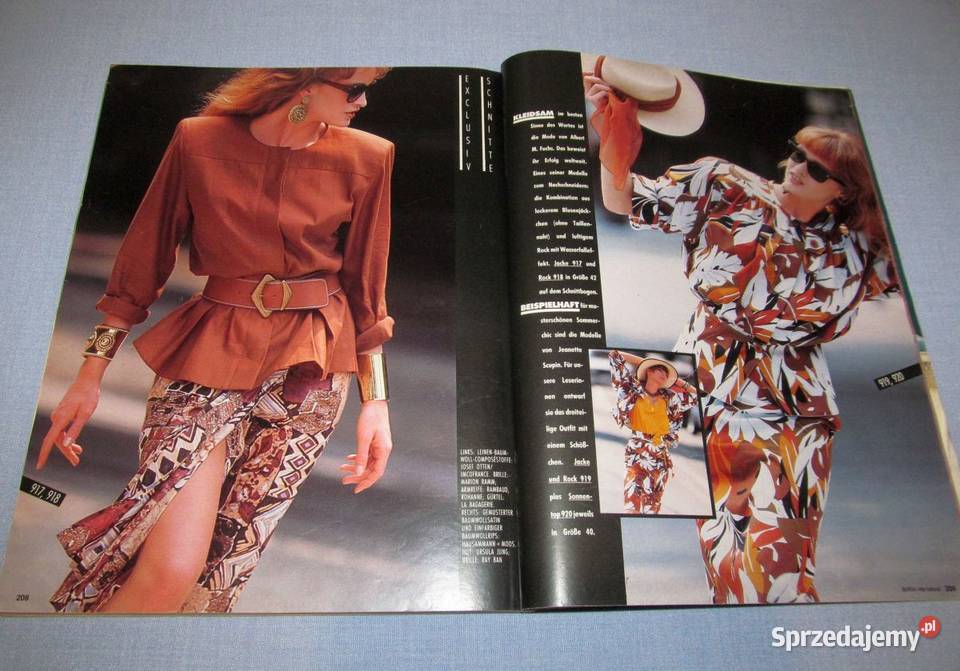 Burda International Wiosna 1987 moda szycie Skępe