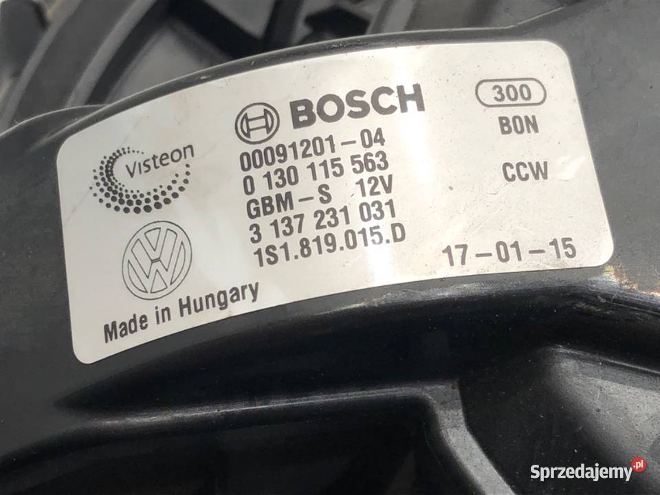 DMUCHAWA NAWIEWU SKODA CITIGO 0130115563 podkarpackie sprzedam