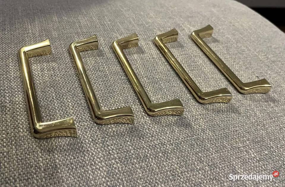 5 uchwytów meblowych złote rozstaw 96 mm Kraków