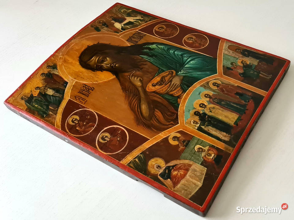 Ikona Święty Jan Chrzciciel Prodromos XIXw 0014 mazowieckie Warszawa