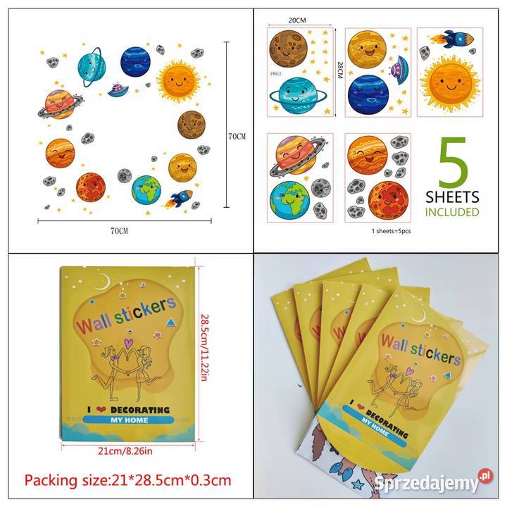 Naklejki dzieci Dziecięcy kosmos Układ słoneczny Płock