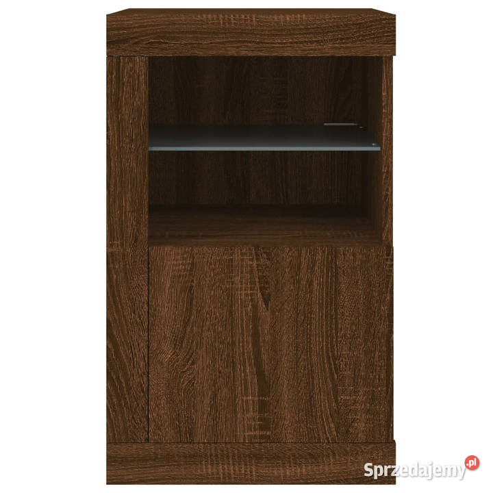 Szafka boczna z LED kolor brązowy dąb materiał sprzedam