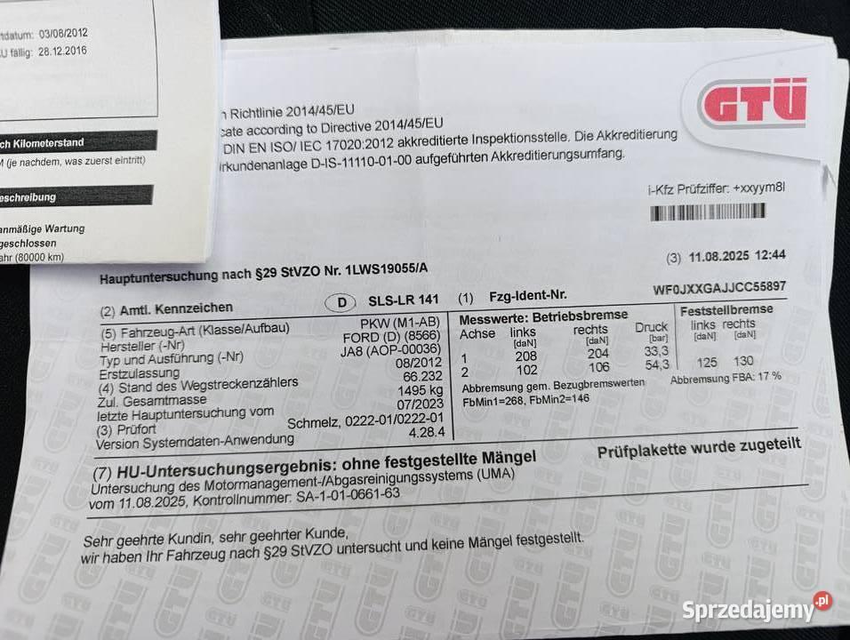 Ford Fiesta 12 benzyna 2012r serwisowany Lgota-Mokrzesz