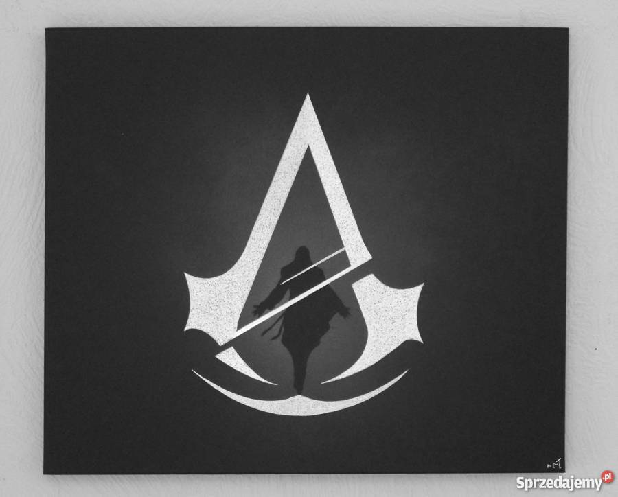 Ręcznie grawerowany w blasze Assassins Creed inny kolor Sandomierz