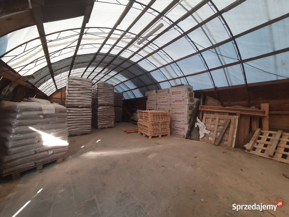 fabryka pelletu magazyny pełna infrastruktura Produkcja Sugajno