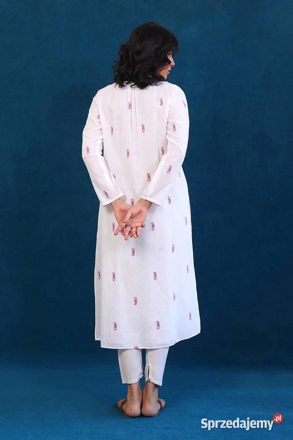 Długa tunika biała 3XL 46 bawełna sukienka