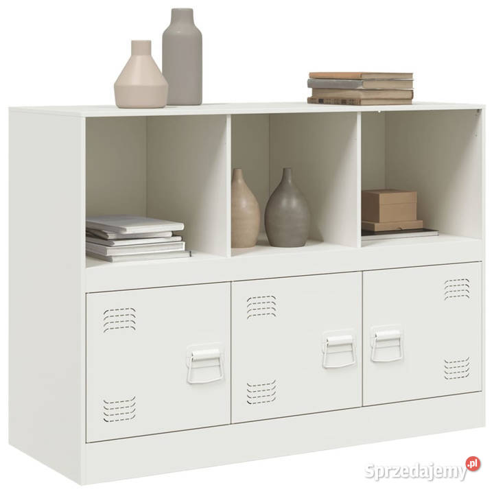 Szafka boczna biała 99x39x73 stal WM841792 Pozostałe Warszawa