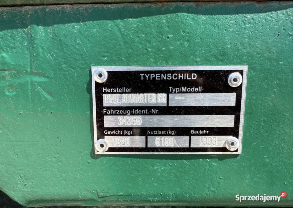 Przyczepa Paul auwarter 62T 3strony świętokrzyskie Łachów