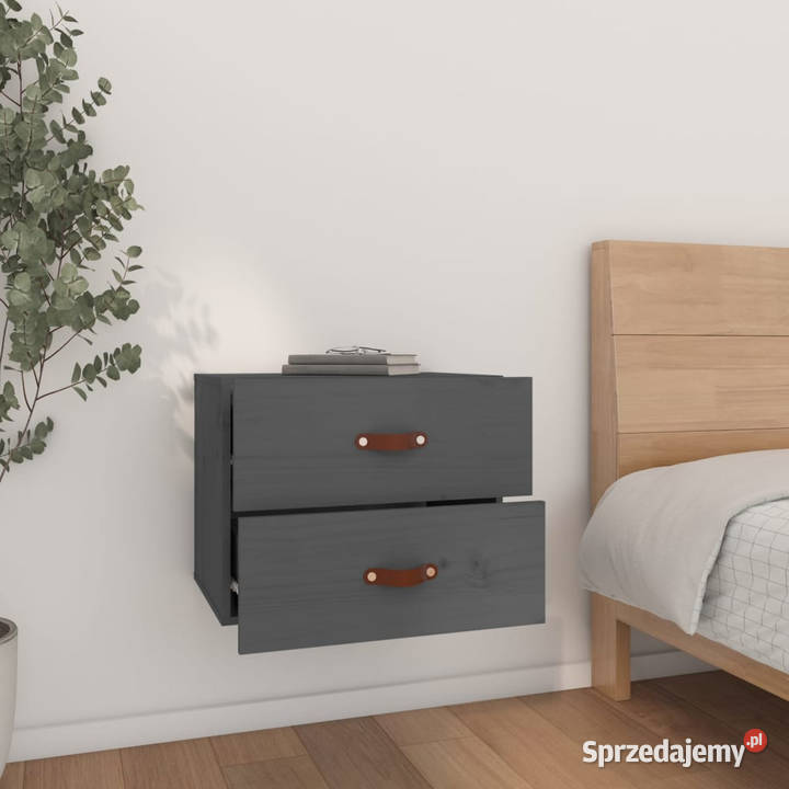 Szafki nocne wiszące 2 50x36x40 szare WM820981 mazowieckie sprzedam